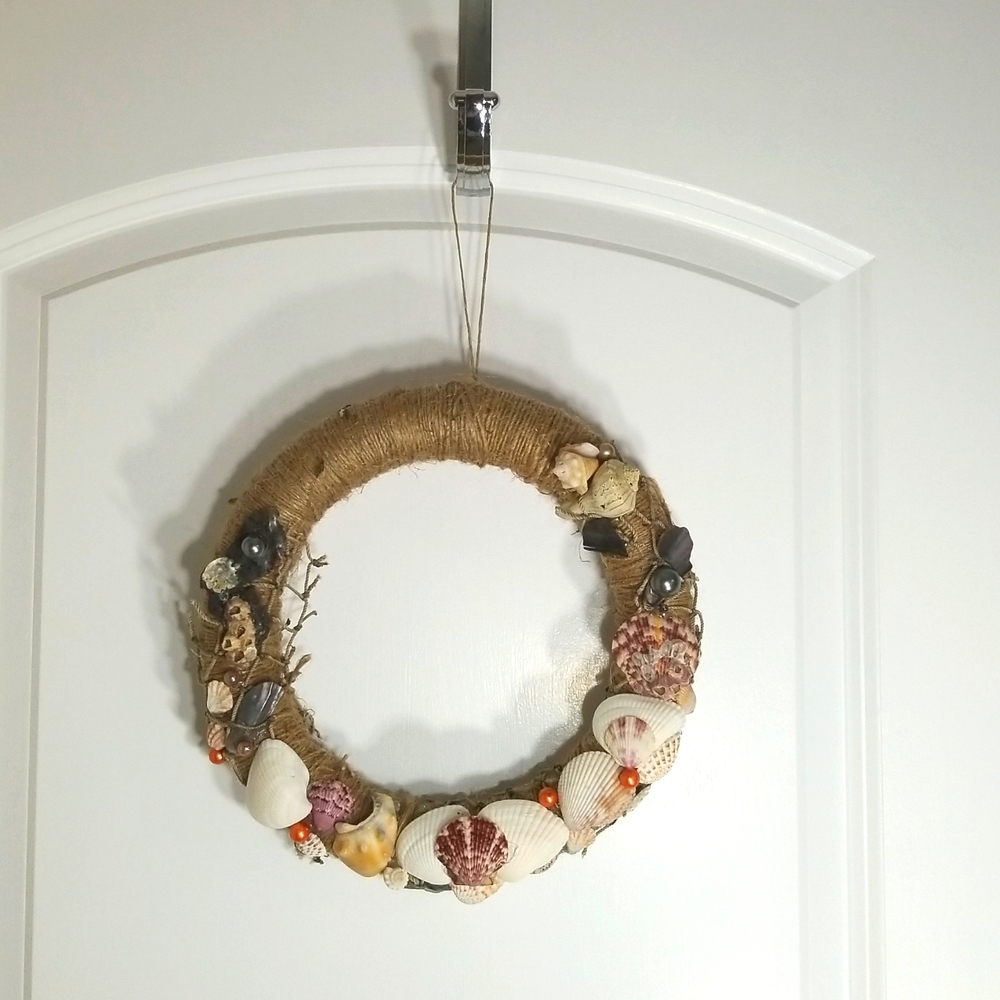 Hand Crafted Chunky Coastal Netted Sea Shell Wreath